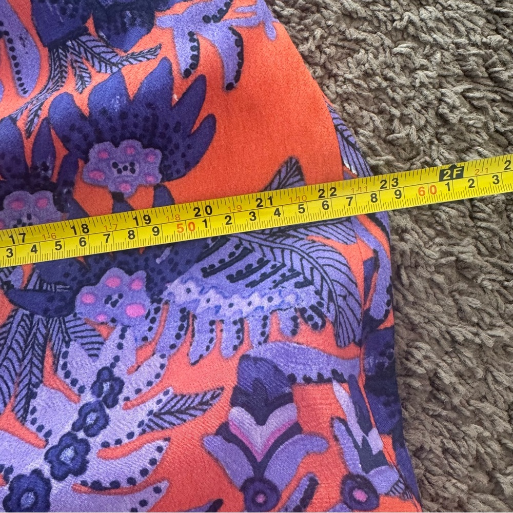 Anthropologie Maeve Macie Maxi Dress Floral Purple Orange Sleeveless 8 $168 - Picture 13 of 13
